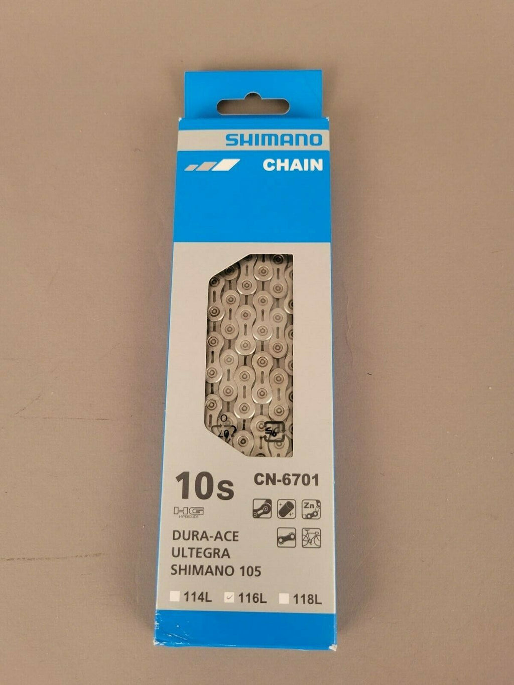 Shimano CN-6701-10 Chain - 10-Speed, 116 Links, Silver