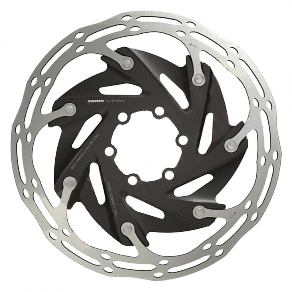 BRAKE PART SRAM DISC ROTOR 160 C-LINE XR ROAD 6B 2-PIECE ROUNDED SL/BK