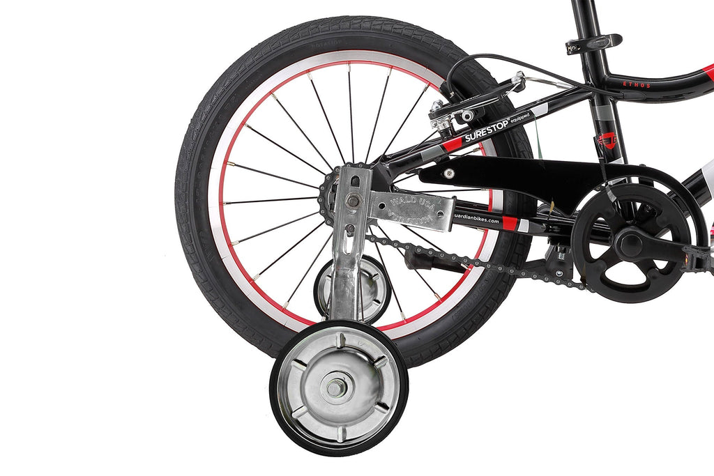 Training Wheels - Wald #10252 16-20in Steel/Rubber Training Wheels Set (for 1in Frames)