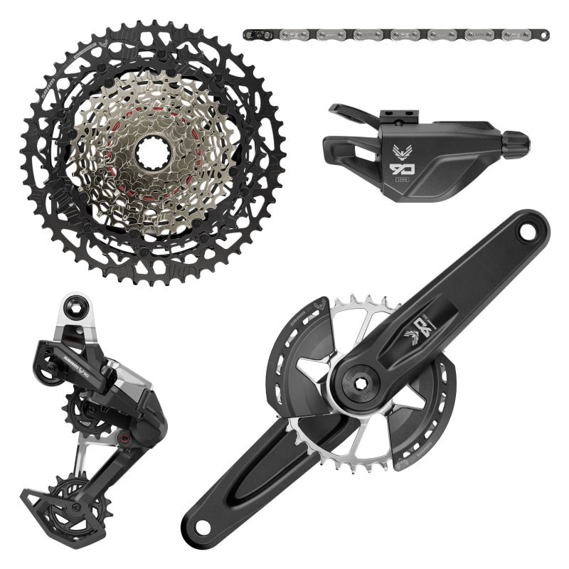 SRAM Eagle 90 T-Type Groupset - 165mm Wide Crank, 32t Chainring, Trigger Shifter, 10-52t 12-Speed Cassette, Rear Derailleur, Chain