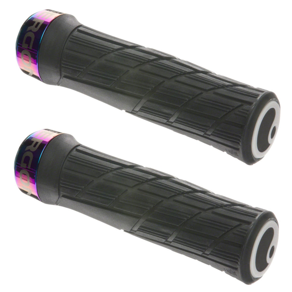 Grips - Ergon GE1 Evo Factory Lock-On Grips - Frozen Stealth / Oil-Slick Regular