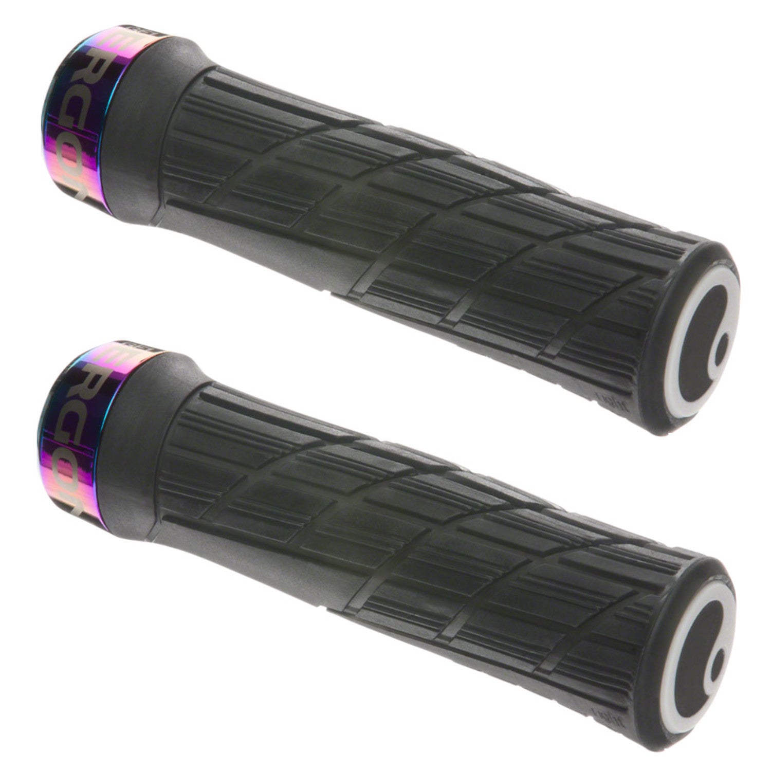 Grips - Ergon GE1 Evo Factory Lock-On Grips - Frozen Stealth / Oil-Slick Regular