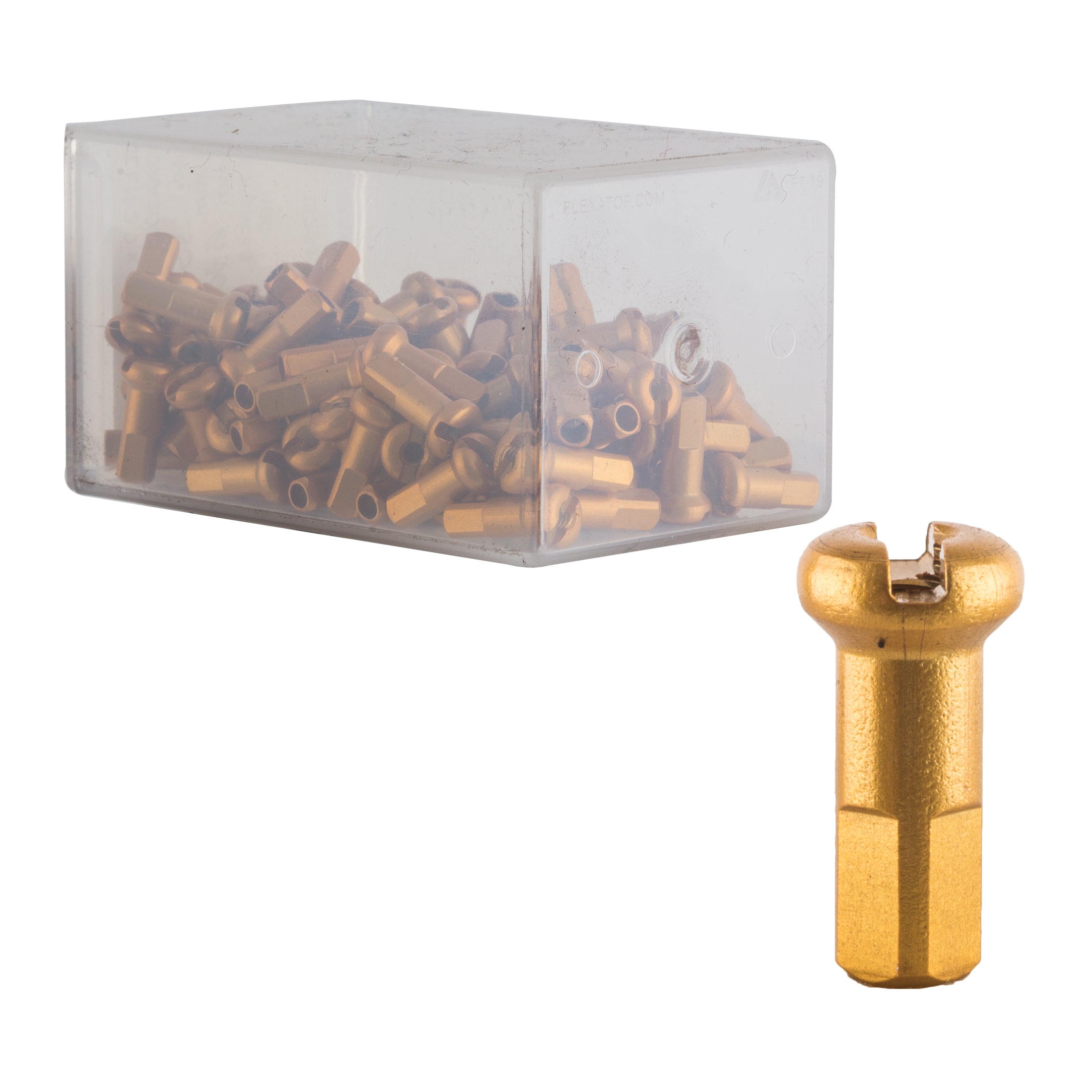 DT Swiss Standard Spoke Nipples - Aluminum, 2.0 x 12mm, Gold, Box of 100