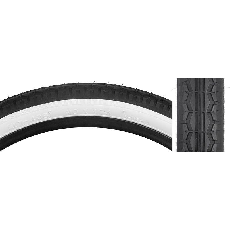 TIRE SUNLT 20x1.75 BK/BK STREET K123 WIRE
