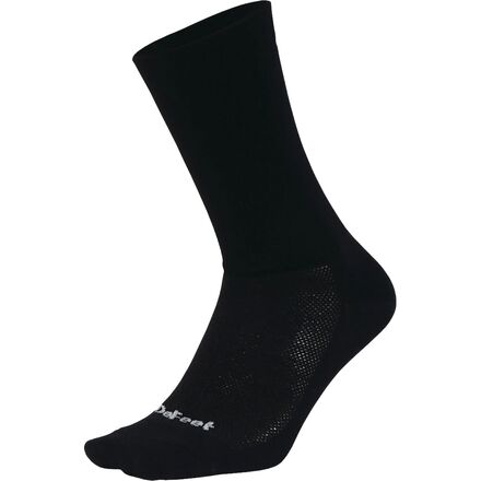 Socks - DeFeet Aireator 6" Moon Doggo Socks, Grey/Dark Blue XL