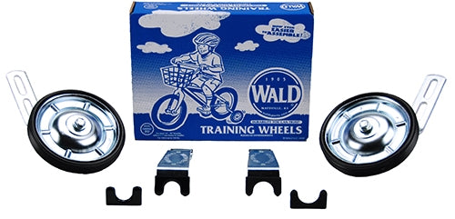 Training Wheels - Wald #10252 16-20in Steel/Rubber Training Wheels Set (for 1in Frames)