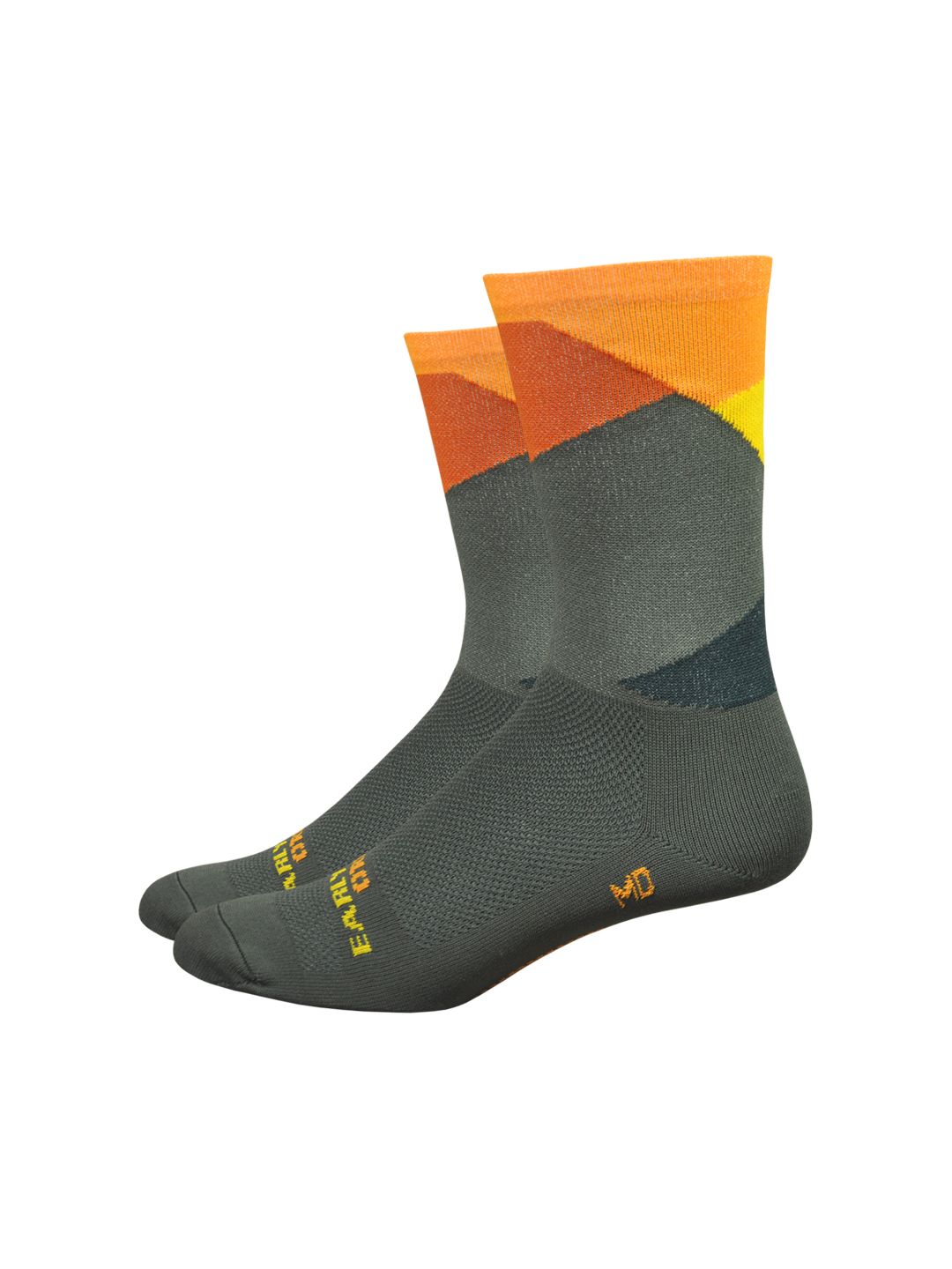 Socks - DeFeet Aireator Ornot 6'' Intersection Socks, Olive Green XL