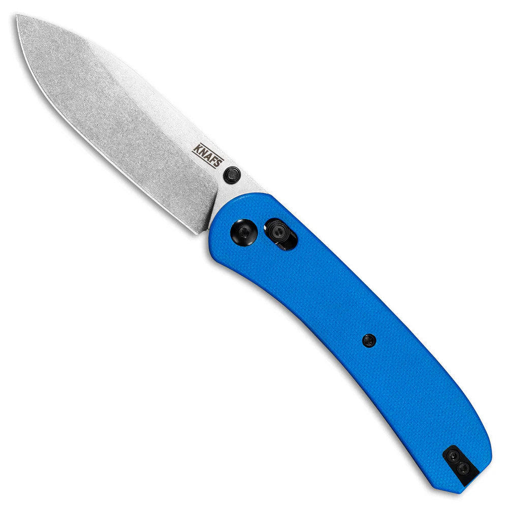 KNAFS-00181 Lander 2 Pocket Knife - Blue G10 - Clutch Lock