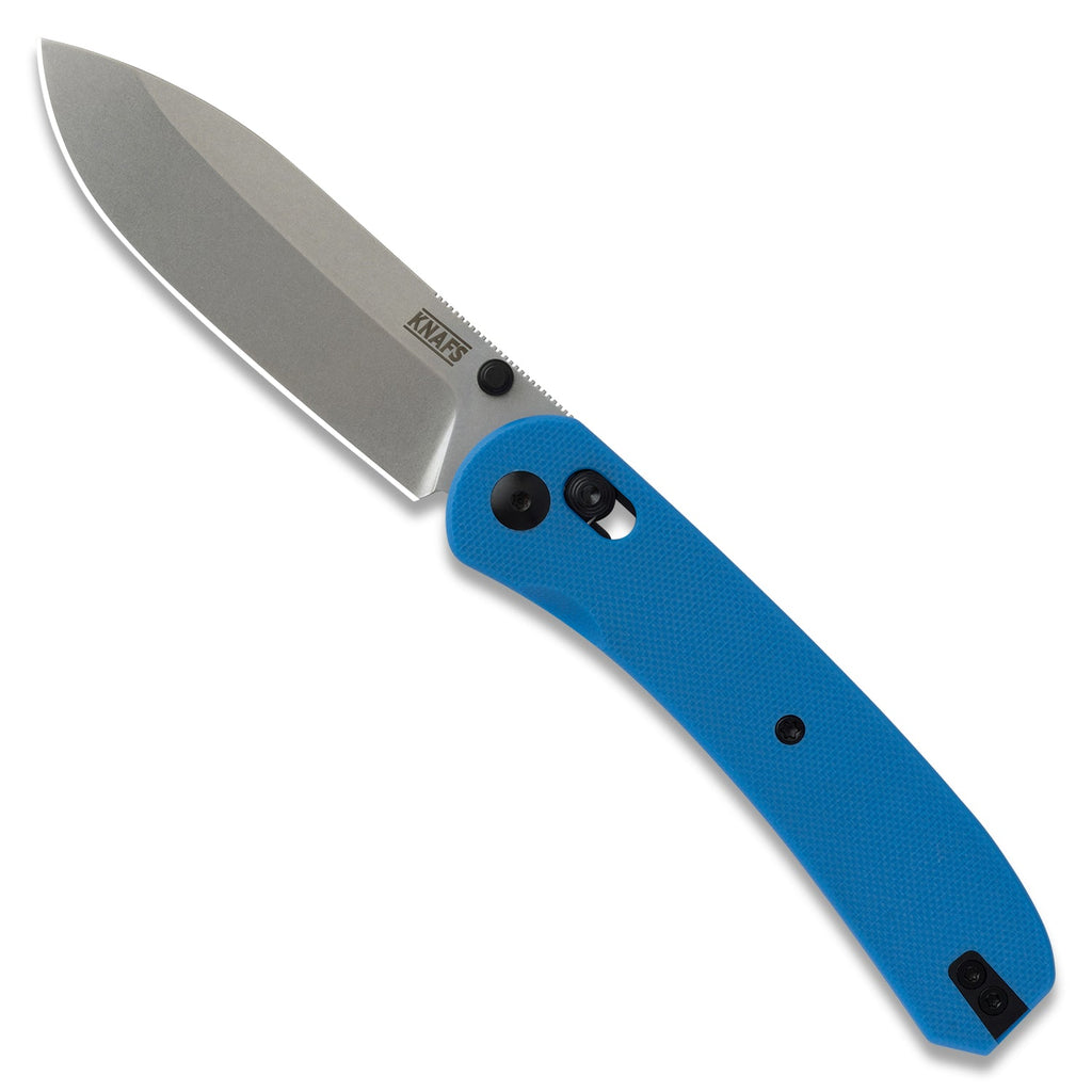 KNAFS-00181 Lander 2 Pocket Knife - Blue G10 - Clutch Lock
