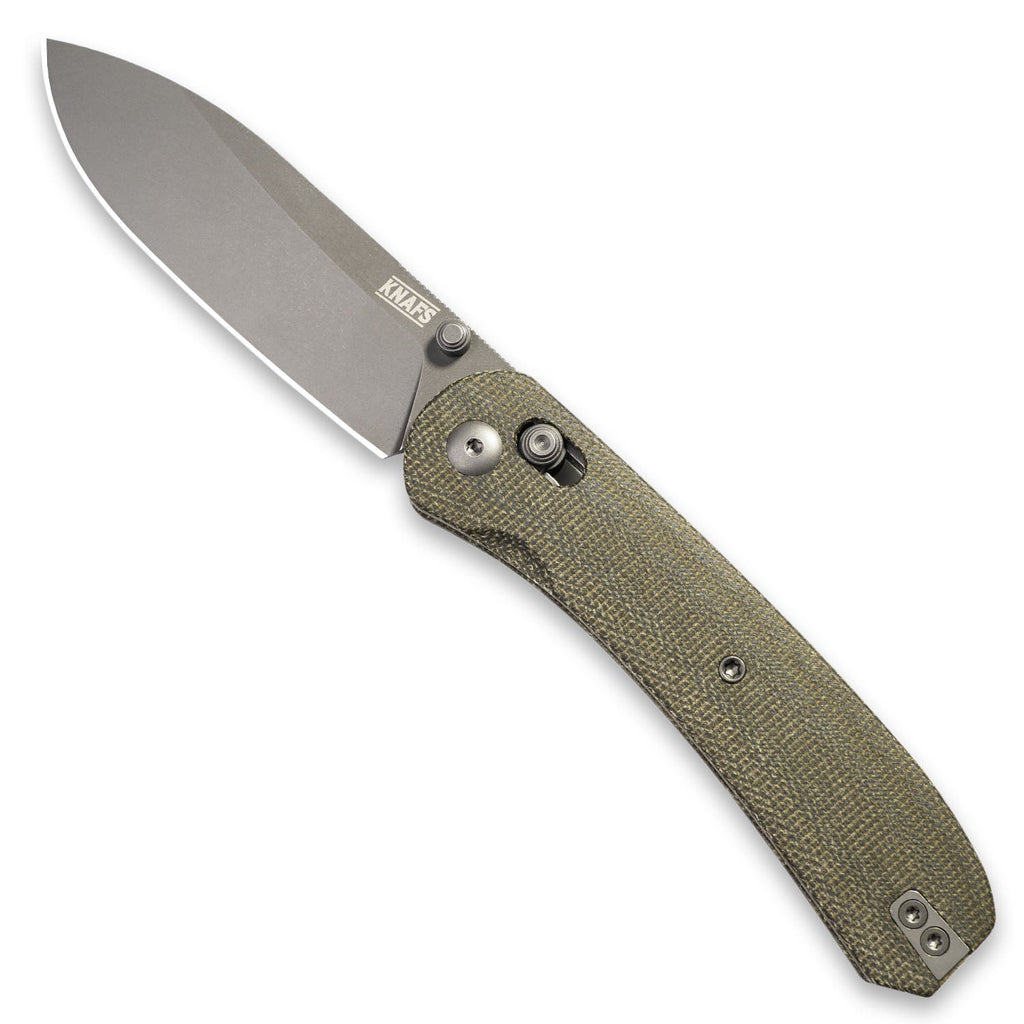 KNAFS- 00274 Lander 2 Pocket Knife - Green Micarta