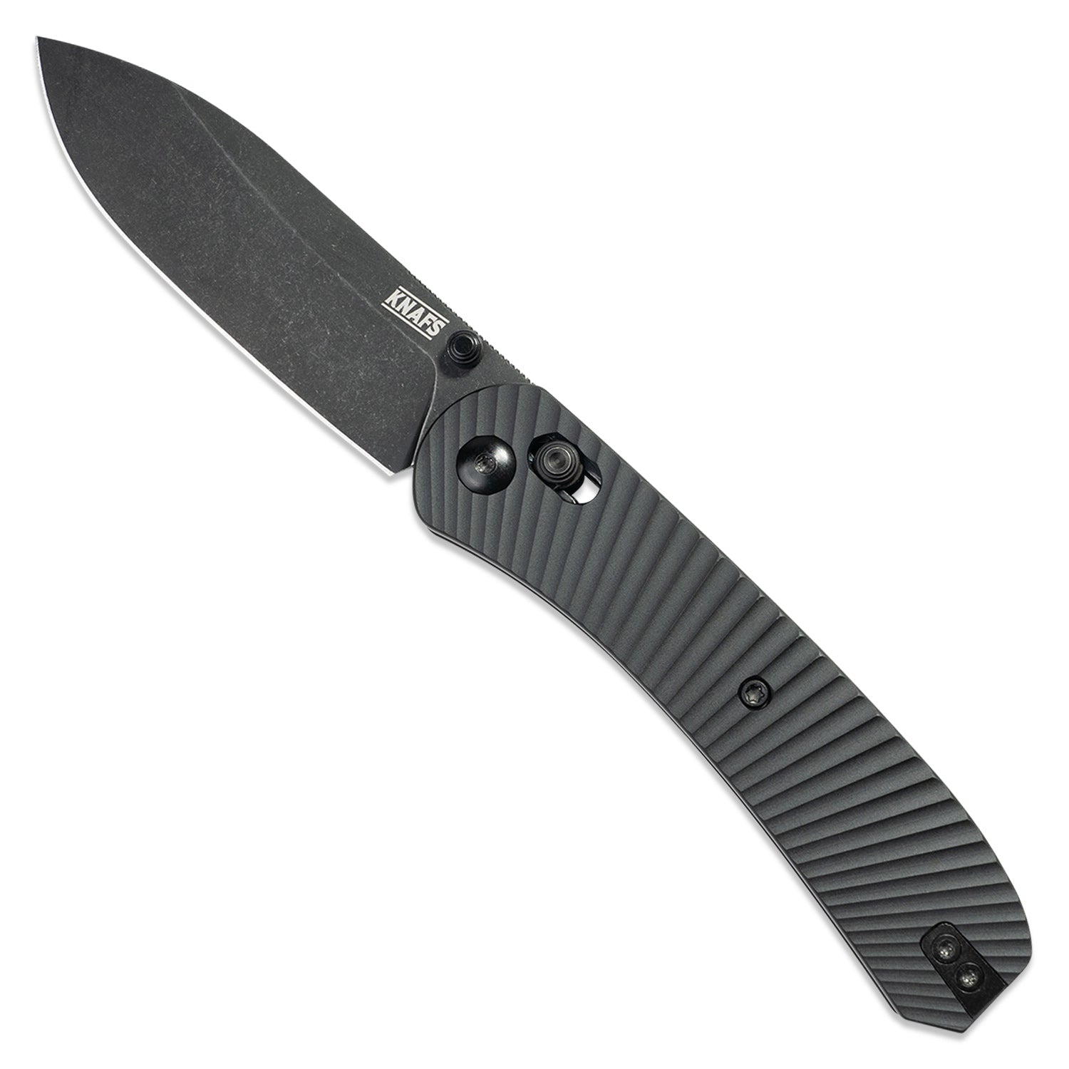 Knafs Lander 2 Pocket Knife - Solar Flare Red - Grey Stonewash - Pre-built