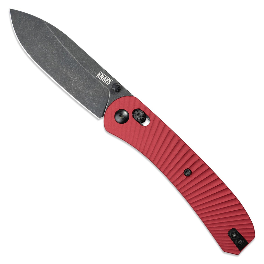 Knafs Lander 2 Pocket Knife - Solar Flare Black - Grey Stonewash - Pre-built