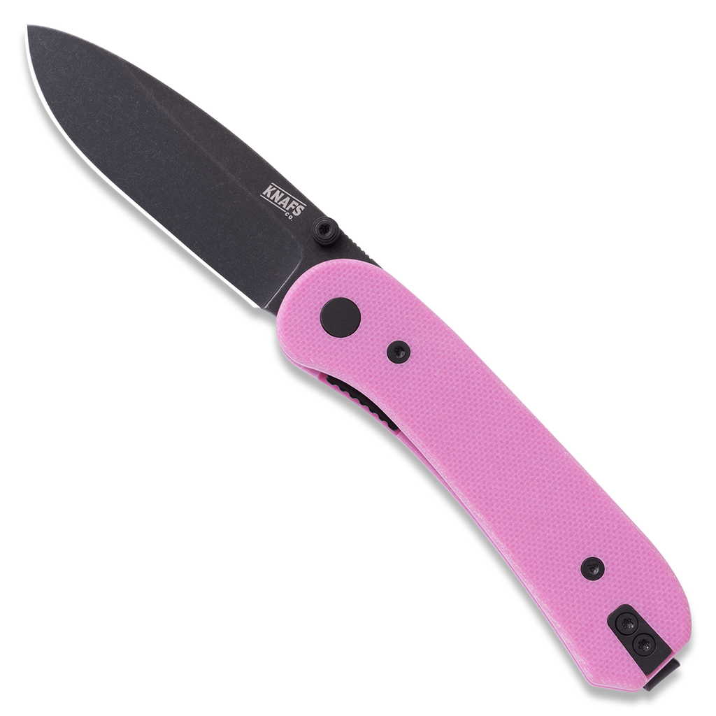 KNAFS- 00374 Lander 1 Pocket Knife - Purple G10 - Black Stonewash - Pre-Built