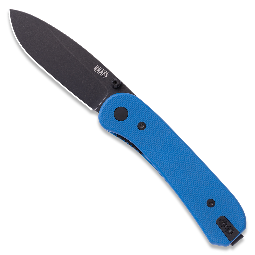 KNAFS- 00374 Lander 1 Pocket Knife - Purple G10 - Black Stonewash - Pre-Built