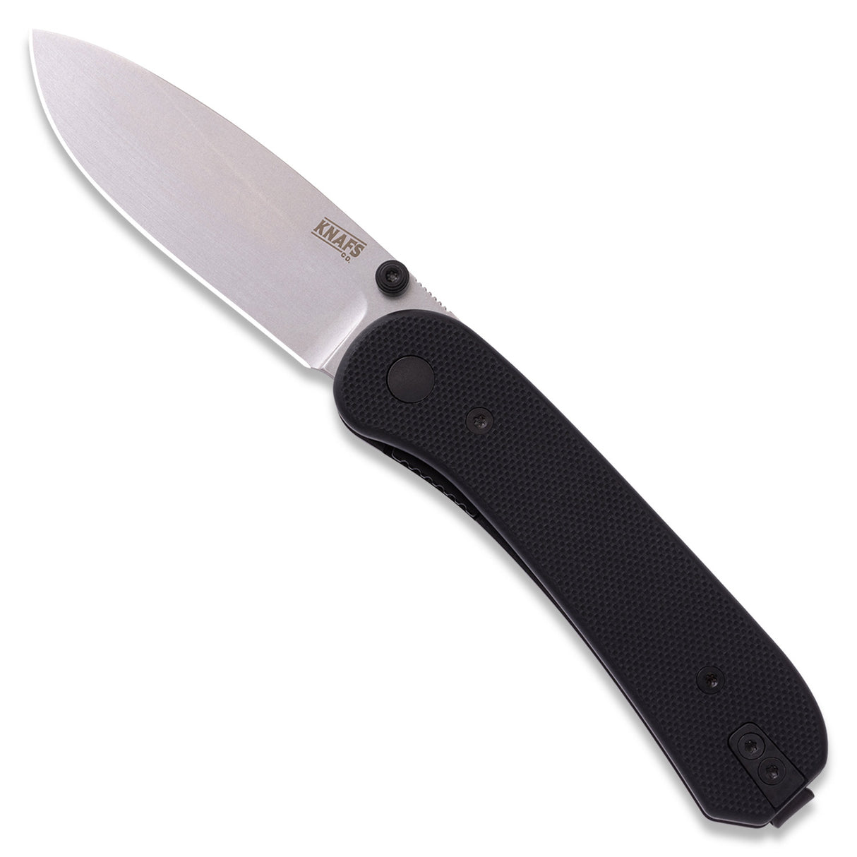 KNAFS-00466 Lander 1 Pocket Knife - Black G10 - Gray Stonewash - Pre-Built