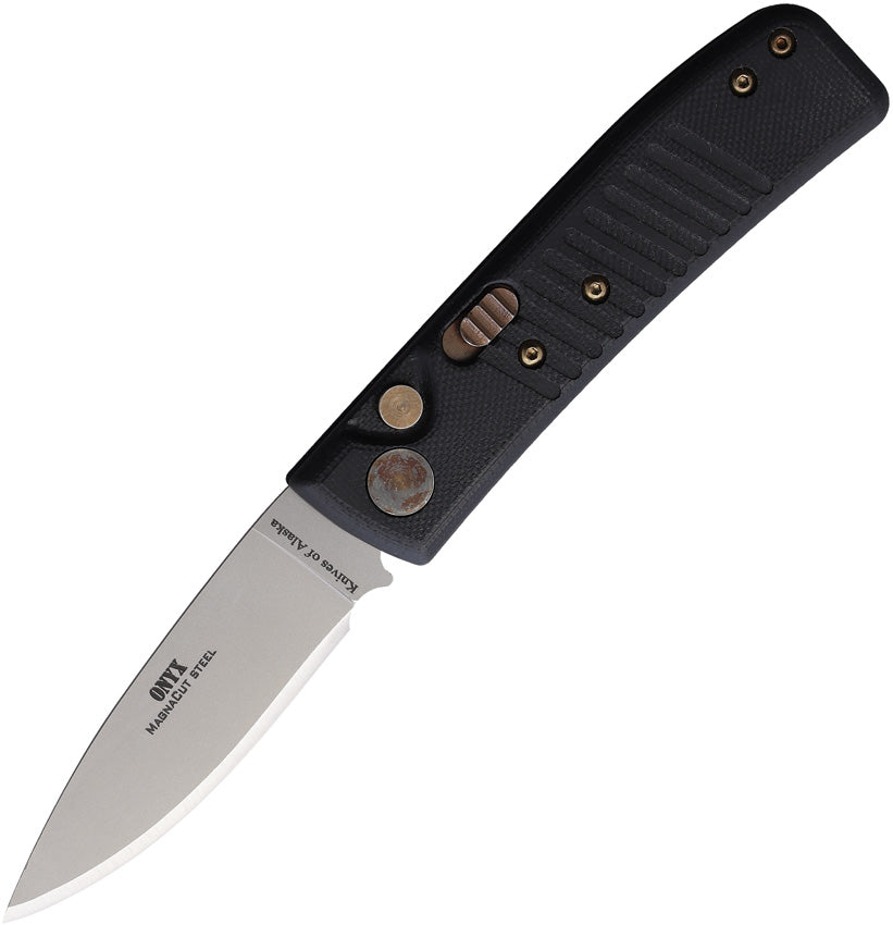Knives Of Alaska Auto Onyx Button Lock Blk G10 (USA)