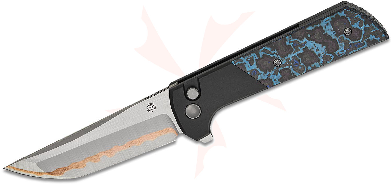 North Mountain Blade Chop 2 Button Lock CF Blue