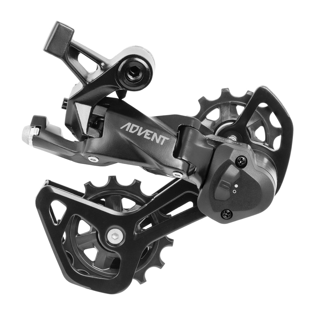 microSHIFT ADVENT Rear Derailleur - 9 Speed, Medium Cage, Black, With Clutch