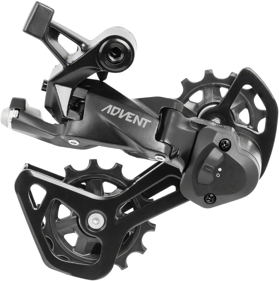 microSHIFT ADVENT Rear Derailleur - 9 Speed, Medium Cage, Black, With Clutch