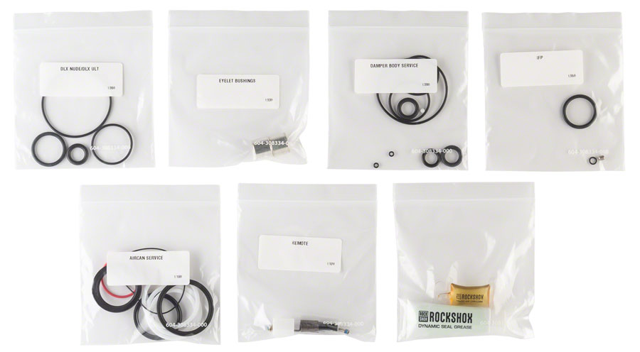 RockShox Rear Shock Service Kit - 200hr /1 Year, Deluxe/Deluxe REMOTE A1-B2 (2017-2020)/DELUXE NUDE B1+ (2019+)