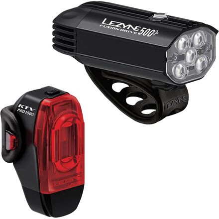 Light - Lezyne FUSION DRIVE 500+ / KTV DRIVE PRO+ PAIR SATIN BLACK / BLACK
