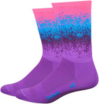 Socks - DeFeet Aireator 6" Ombre Socks, Purple XL