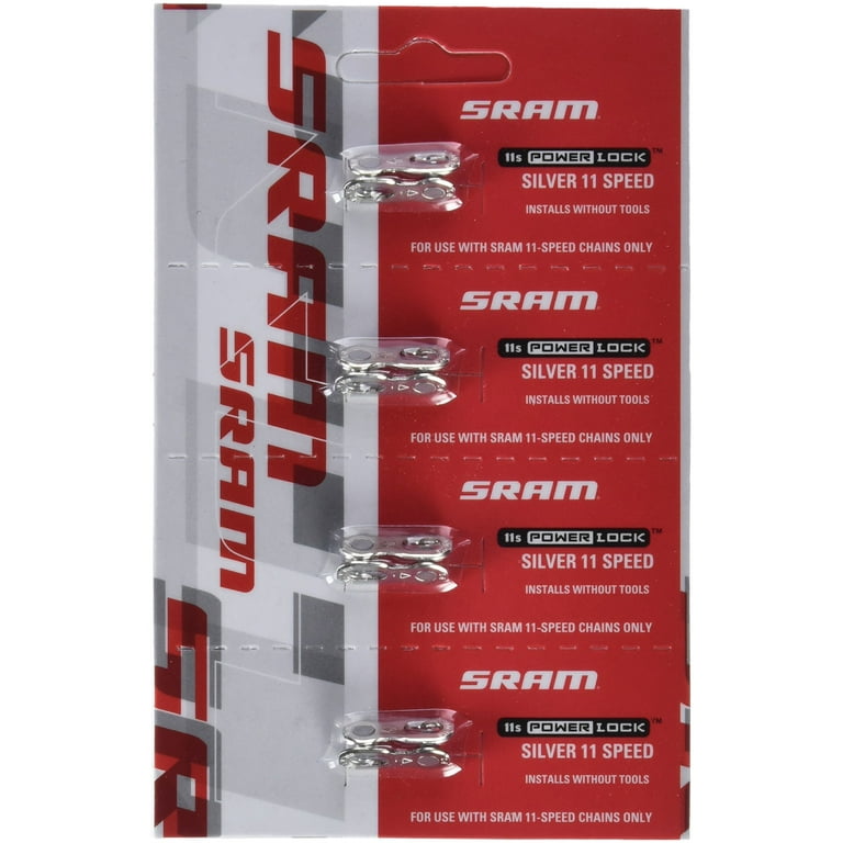 SRAM PowerLock Link for 11 Speed Chain Silver Card of 4