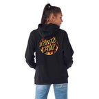 Ornate Dot Zip Hooded Lightweight Sweatshirt Black XS Womens Santa Cruz