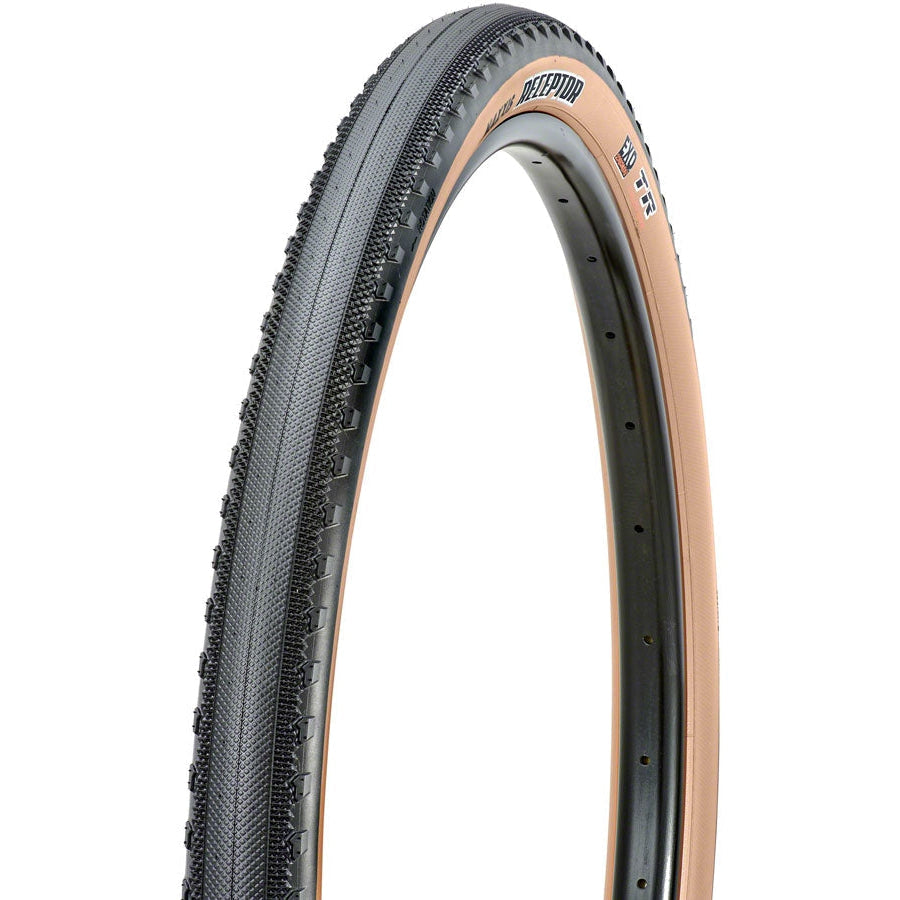Tire - Maxxis Receptor Tire - 700 x 40, Tubeless, Folding, Black/Dark Tan, Dual, EXO