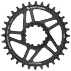 Wolf Tooth Elliptical Direct Mount Chainring - 34t, SRAM Direct Mount, Drop-Stop B, For SRAM 3-Bolt Boost Cranksets, 3mm Offset, Black