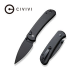 CIVIVI Qubit Black Aluminum Handle Black Stonewashed 14C28N Blade