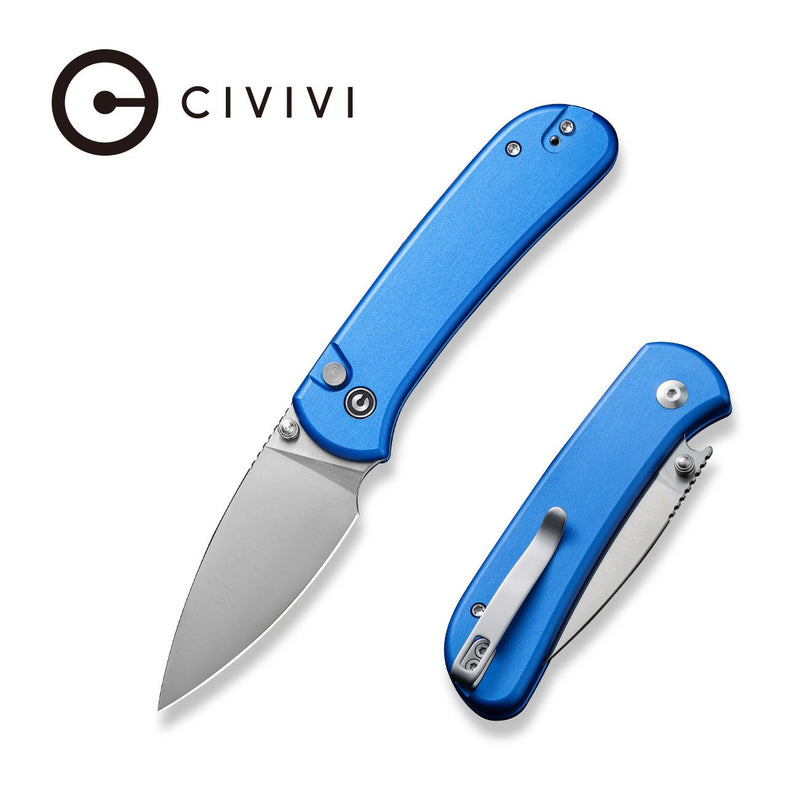 CIVIVI Qubit Bright Blue Aluminum Handle Satin Finished 14C28N Blade