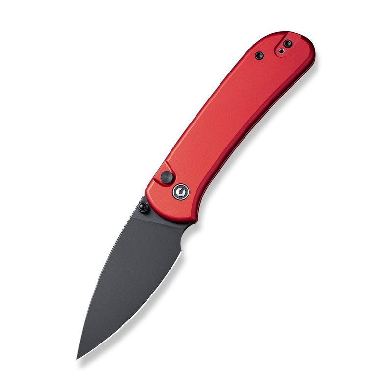 CIVIVI Qubit Red Aluminum Handle Black Stonewashed 14C28N Blade
