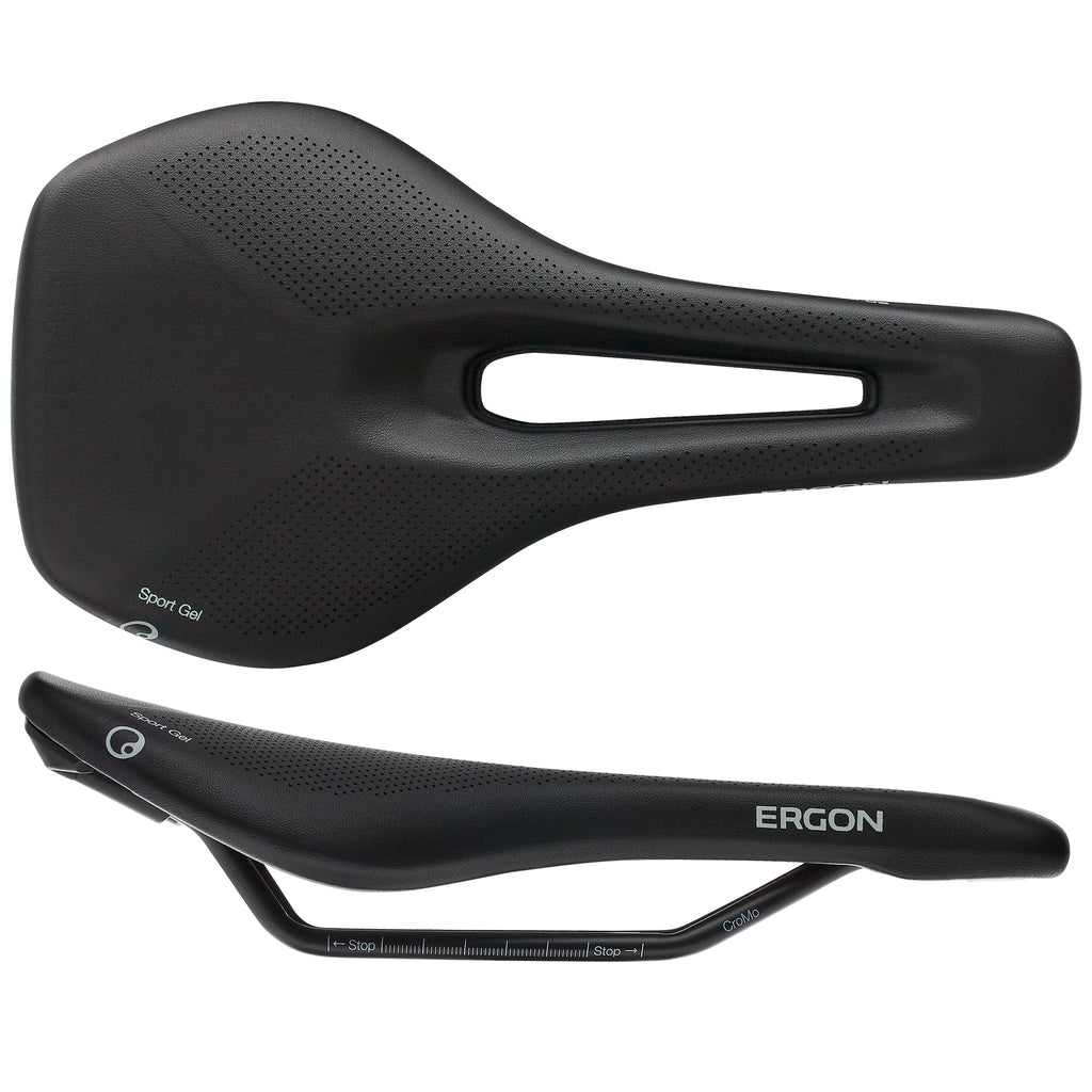 Ergon SR Sport Gel Saddle - Chromoly, Black, Women's, Small/Medium
