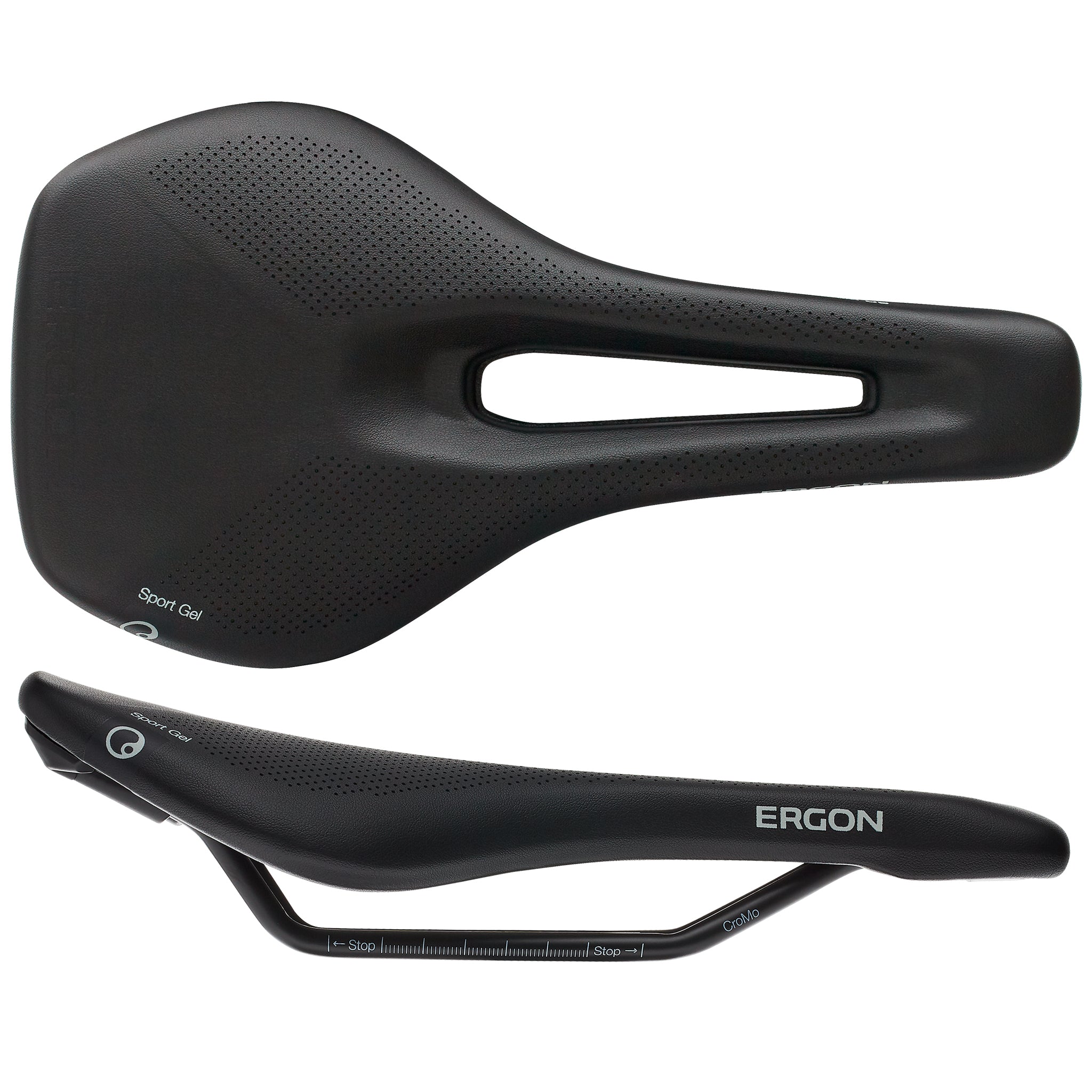 Ergon SR Sport Gel Saddle - Chromoly, Black, Women's, Small/Medium