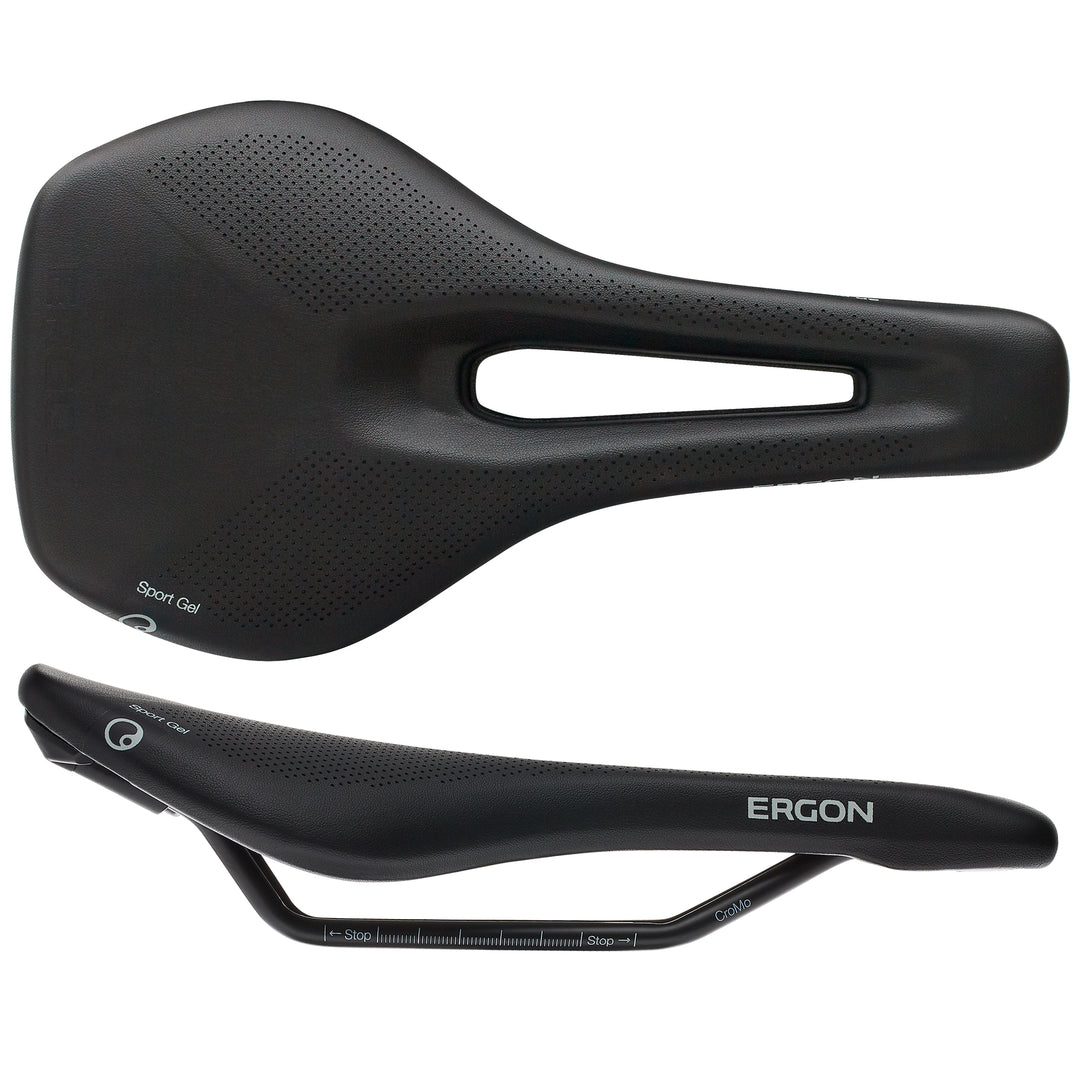 Ergon SR Sport Gel Saddle - Chromoly, Black, Women's, Small/Medium