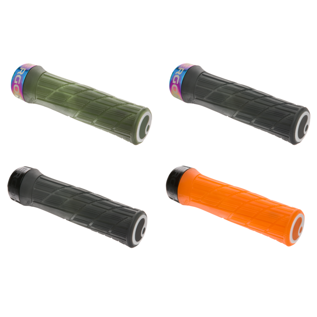 Grips - Ergon GE1 Evo Factory Lock-On Grips - Frozen Stealth / Oil-Slick Regular