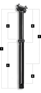 Crankbrothers Highline 3 Dropper Seatpost - 31.6, 200mm, Black