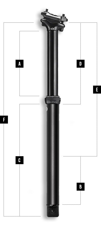 Crankbrothers Highline 3 Dropper Seatpost - 31.6, 200mm, Black