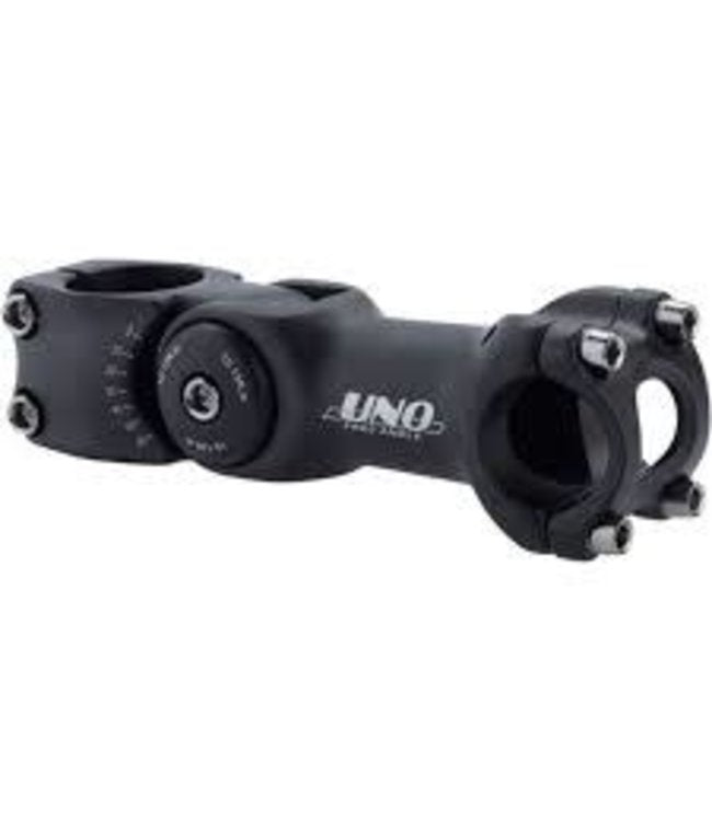 Kalloy 820 Stem - 110mm, 25.4 Clamp, Adjustable, 1 1/8", Aluminum, Black