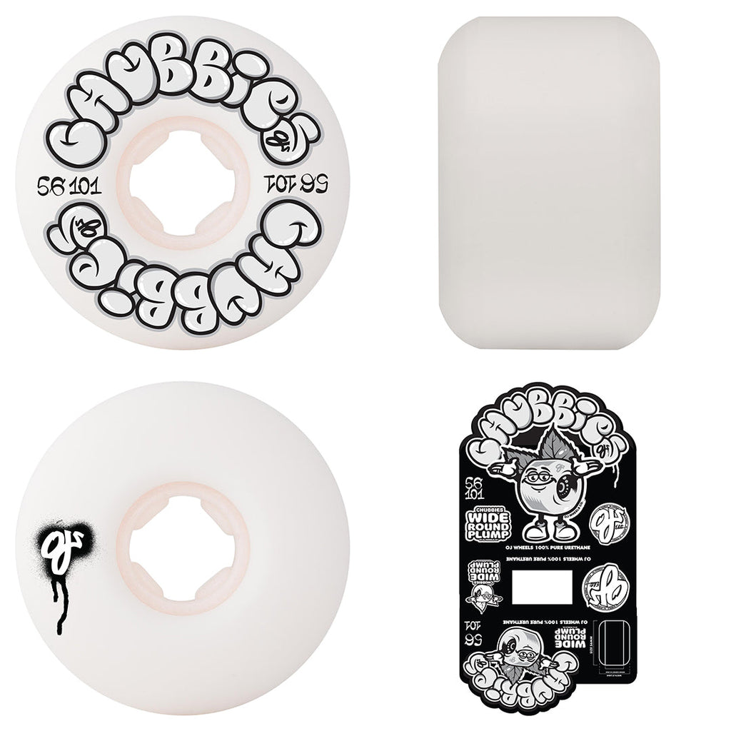 Wheels - OJ 56mm Throw Ups Chubbies White 101a