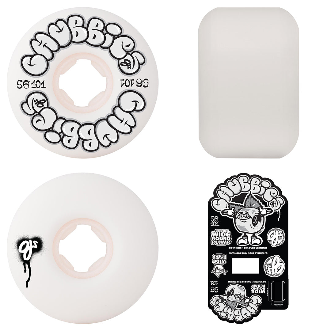 Wheels - OJ 56mm Throw Ups Chubbies White 101a
