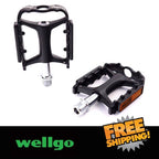 Wellgo M111 Pedals - Platform, Aluminum, 9/16", Black