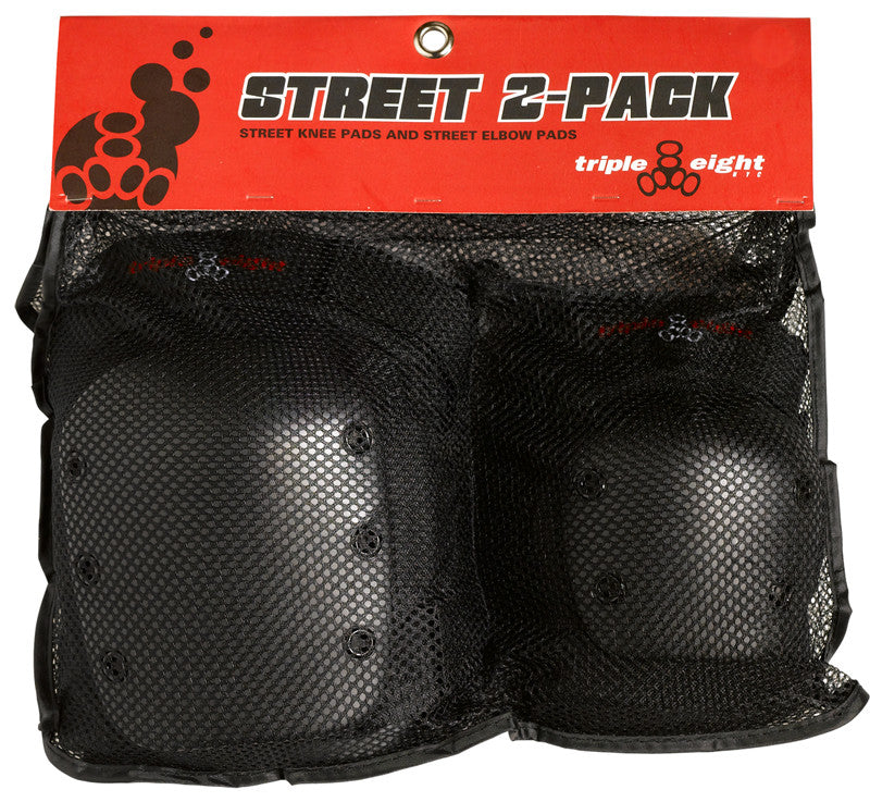 PAD SET TRIPLE8 STREET-2 ELBOW/KNEE MD