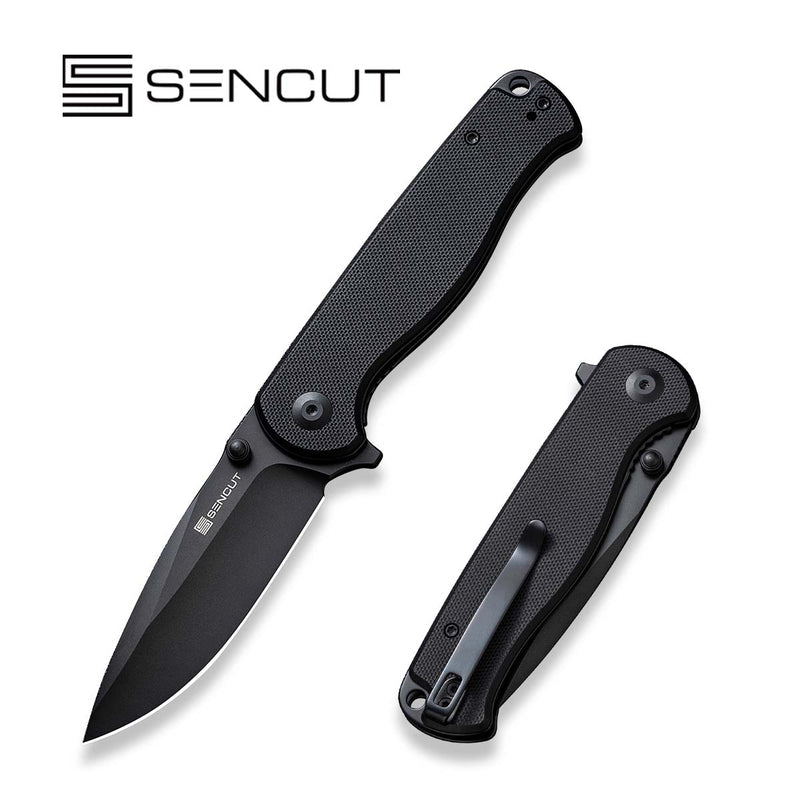 SENCUT Errant Black G10 Handle Black 9Cr18MoV Blade