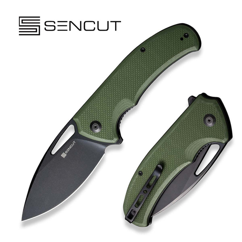 SENCUT Phantara OD Green Coarse G10 Handle Black 9Cr18MoV Blade
