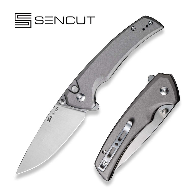 SENCUT Serene Gray Aluminum Handle Satin Finished D2 Blade
