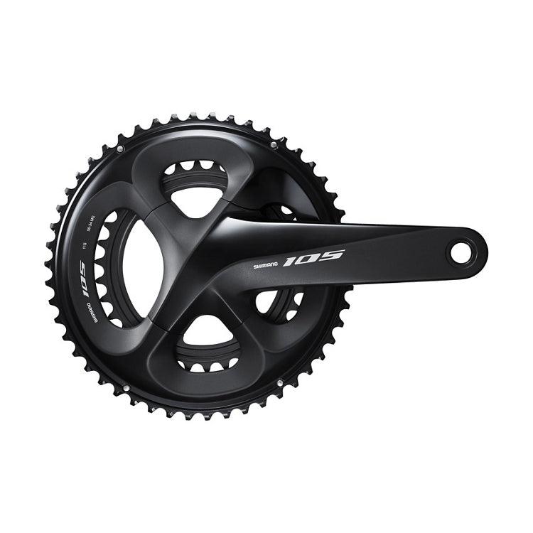 Shimano 105 FC-R7100 Crankset - 160mm, 12-Speed, 50/34t, 110 Asymmetric BCD, Hollowtech II Spindle Interface, Black