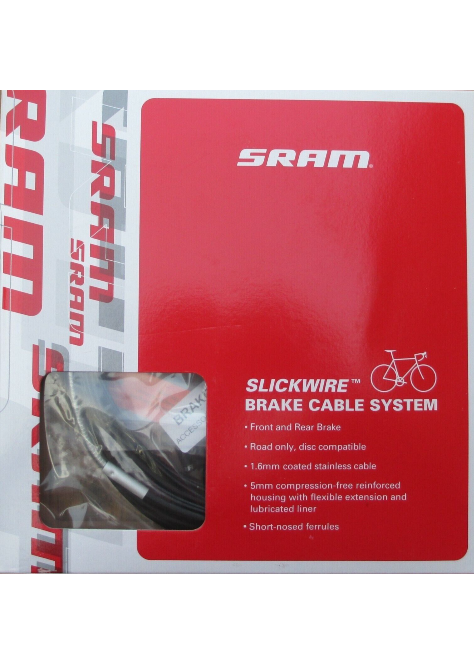 CABLE/HOUSING SET SRAM SLICKWIRE XL ROAD BRAKE BLACK