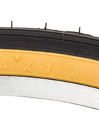 TIRE SUNLT 24x1-3/8 BK/BK RD K40 WIRE